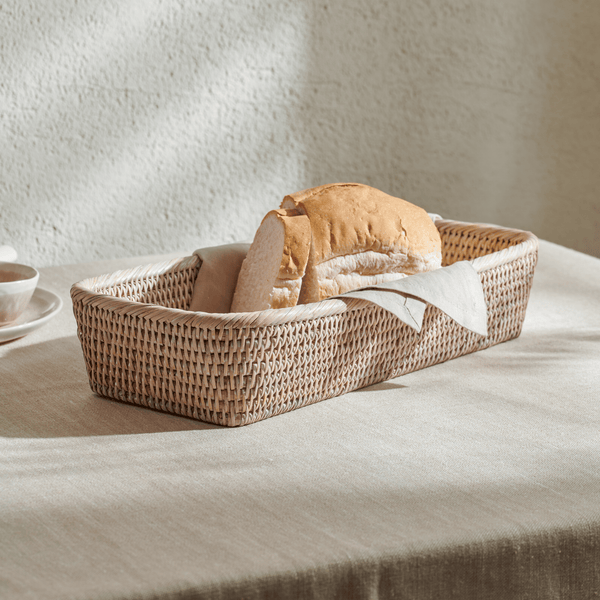 Neptune Tabletop Accessories Small / Silver Reed / Rectangular Ashcroft Bread Basket