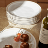 Neptune Tabletop Reactive white Clovelly Dinner Plate, Set of 6