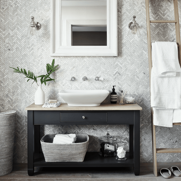 Neptune Wall & Floor Covering Herringbone Kennet Carrara Marble Tiles