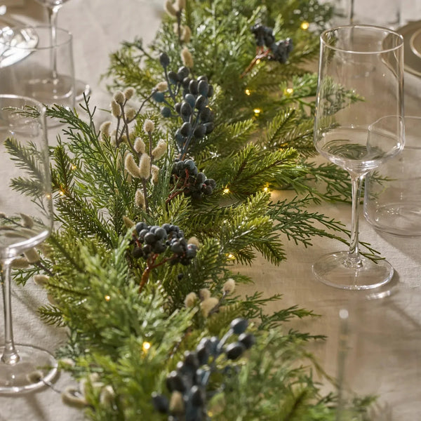 Neptune Seasonal_Christmas_Christmas accessories default Pussy Willow & Foliage Pre-lit Garland
