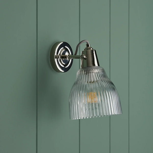Neptune Accessories_Lighting_Wall lights default Shaftesbury Flutted Glass Wall Light, Chrome